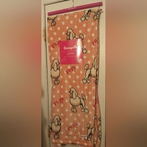 Betsey Johnson Pink Poodle Blanket